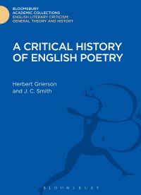 Book Cover for A Critical History of English Poetry by Herbert John Clifford Grierson, J C Smith