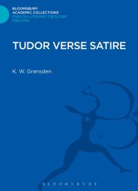 Book Cover for Tudor Verse Satire by K W Gransden