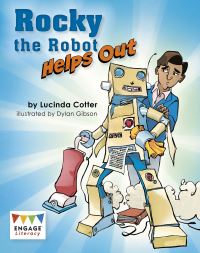 Book Cover for Rocky the Robot Helps Out by Lucinda Cotter