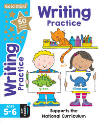 Book Cover for Gold Stars Writing Practice Ages 5-6 Key Stage 1 by Nina Filipek