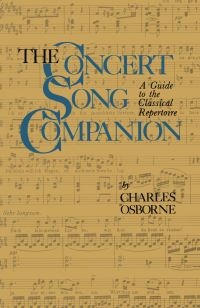 Book Cover for The Concert Song Companion by Charles Osborne