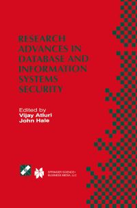 Book Cover for Research Advances in Database and Information Systems Security by Vijay Atluri, John Hale