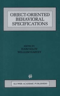 Book Cover for Object-Oriented Behavioral Specifications by Haim Kilov, William Harvey