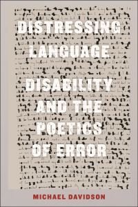 Book Cover for Distressing Language by Michael Davidson