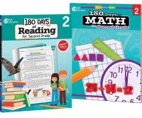 Book Cover for 180 Days¬: Reading & Math Grade 2: 2-Book Set by Multiple Authors