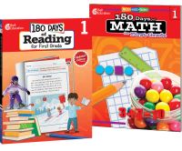 Book Cover for 180 Days¬: Reading & Math Grade 1: 2-Book Set by Multiple Authors
