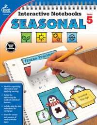 Book Cover for Interactive Notebooks Seasonal, Grade 5 by Carson Dellosa Education, Elise Craver, Christine Schwab