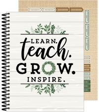 Book Cover for Farmhouse Teacher Planner by Carson Dellosa Education