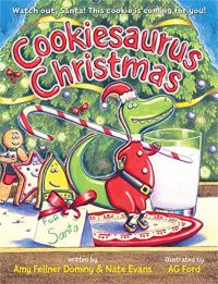 Book Cover for A Cookiesaurus Christmas by Amy Fellner Dominy, Nate Evans