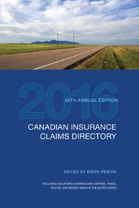 Book Cover for Canadian Insurance Claims Directory 2016 by Raymond Chandler