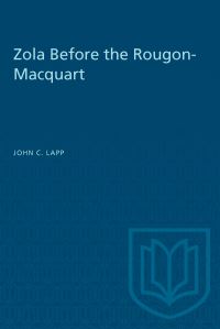 Book Cover for Zola Before the Rougon-Macquart by John Lapp