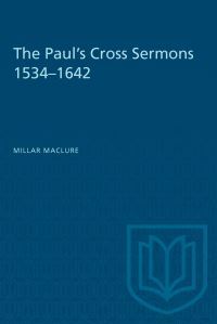 Book Cover for The Paul's Cross Sermons 1534-1642 by Millar MacLure