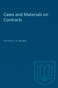 Book Cover for Cases and Materials on Contracts by JB Milner