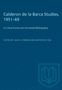 Book Cover for Calderon De La Barca Studies, 1951-69 by Jack Parker, Arthur Fox