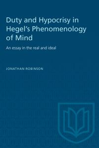 Book Cover for Duty and Hypocrisy in Hegel's Phenomenology of Mind by Jonathan Robinson