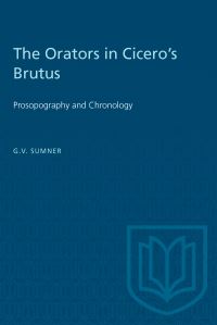 Book Cover for The Orators in Cicero's Brutus by GV Sumner
