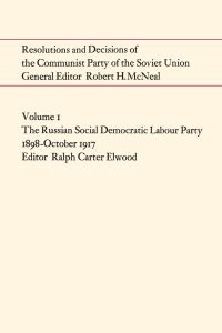 Book Cover for Resolutions and Decisions of the Communist Party of the Soviet Union Volume 1 by RALPH ELWOOD