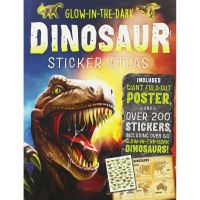 Book Cover for Glow-in-the-Dark Dinosaur Sticker Atlas by Hinkler Pty Ltd