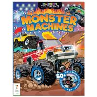 Book Cover for Kaleidoscope Sticker Colouring Monster Trucks by Hinkler Pty Ltd