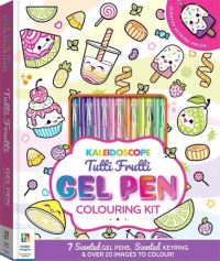 Book Cover for Kaleidoscope Colouring Tutti Frutti Gel Pen Colouring Kit by Hinkler Pty Ltd
