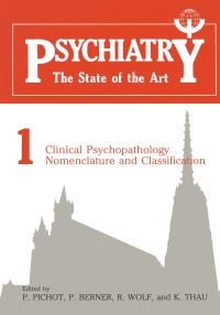 Book Cover for Clinical Psychopathology Nomenclature and Classification by P Pichot
