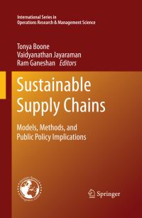 Book Cover for Sustainable Supply Chains by Tonya Boone, Vaidyanathan Jayaraman, Ram Ganeshan