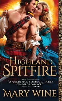 Book Cover for Highland Spitfire by Mary Wine, Copyright Paperback Collection Library of Congress