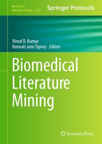 Book Cover for Biomedical Literature Mining by Vinod D Kumar, Hannah Jane Tipney