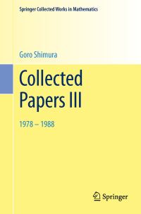 Book Cover for Collected Papers III by Goro Shimura