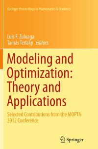 Book Cover for Modeling and Optimization - Theory and Applications by Theory and Applications Conference Modeling and Optimization