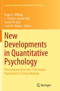 Book Cover for New Developments in Quantitative Psychology by Psychometric Society, University of NebraskaLincoln