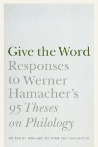 Book Cover for Give the Word by Ann Smock, Werner Hamacher
