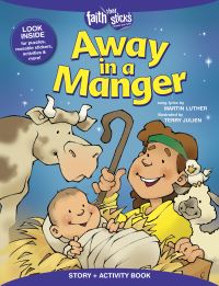 Book Cover for Away in a Manger Story + Activity Book by Martin Luther