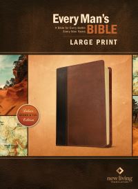Book Cover for Every Man's Bible NLT, Large Print, TuTone (LeatherLike, Brown/Tan) by Tyndale