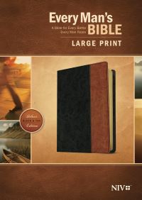 Book Cover for Every Man's Bible NIV, Large Print, TuTone (LeatherLike, Black/Tan) by Tyndale