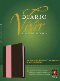 Book Cover for Biblia De Estudio Del Diario Vivir NTV (SentiPiel, Café/Rosa, Índice, Letra Roja) by Tyndale