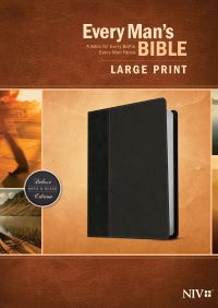 Book Cover for Every Man's Bible NIV, Large Print, TuTone (LeatherLike, Onyx/Black) by Tyndale