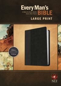 Book Cover for Every Man's Bible NLT, Large Print, TuTone (LeatherLike, Black/Onyx) by Tyndale