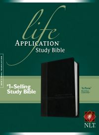 Book Cover for NLT Life Application Study Bible, Second Edition, TuTone (Red Letter, LeatherLike, Black/Onyx) by Tyndale
