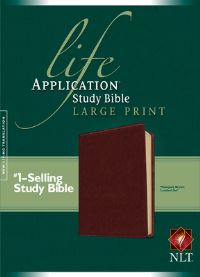 Book Cover for NLT Life Application Study Bible, Second Edition, Large Print (LeatherLike, Brown, Red Letter) by Tyndale