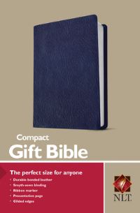 Book Cover for Compact Gift Bible NLT (Bonded Leather, Navy) by Tyndale