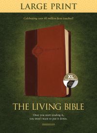 Book Cover for The Living Bible Large Print Edition, TuTone (LeatherLike, Brown/Tan, Indexed) by Tyndale