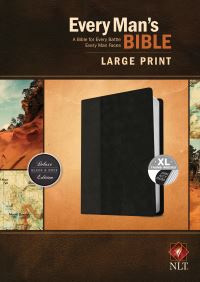 Book Cover for Every Man's Bible NLT, Large Print, TuTone (LeatherLike, Black/Onyx, Indexed) by Tyndale