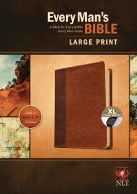 Book Cover for Every Man's Bible NLT, Large Print, TuTone (LeatherLike, Brown/Tan, Indexed) by Tyndale