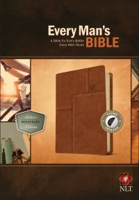 Book Cover for Every Man's Bible NLT, Deluxe Messenger Edition (LeatherLike, Brown, Indexed) by Tyndale
