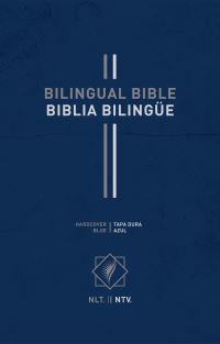 Book Cover for Bilingual Bible / Biblia Bilingüe NLT/NTV (Hardcover, Blue) by Tyndale