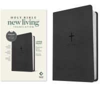 Book Cover for NLT Large Print Premium Value Thinline Bible, Filament Enabled (LeatherLike, Black Cross) by Tyndale