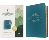 Book Cover for NLT Life Application Study Bible, Third Edition, Personal Size (LeatherLike, Teal Blue, Indexed, Red Letter) by Tyndale