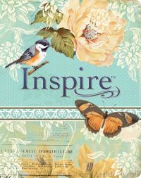 Book Cover for Inspire Bible NLT, Filament Enabled (LeatherLike, Vintage Blue/Cream) by New Living Translation, Tyndale