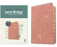 Book Cover for NLT Large Print Thinline Center-Column Reference Bible, Filament Enabled (LeatherLike, Pink Gold Floral, Indexed, Red Letter) by Tyndale
